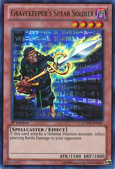 Gravekeeper's Spear Soldier [LCYW-EN185] Ultra Rare | Amazing Games TCG