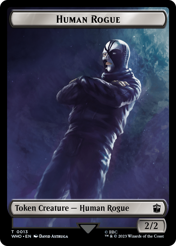 Human Rogue // Clue (0022) Double-Sided Token [Doctor Who Tokens] | Amazing Games TCG