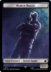 Human Rogue // Beast Double-Sided Token [Doctor Who Tokens] | Amazing Games TCG