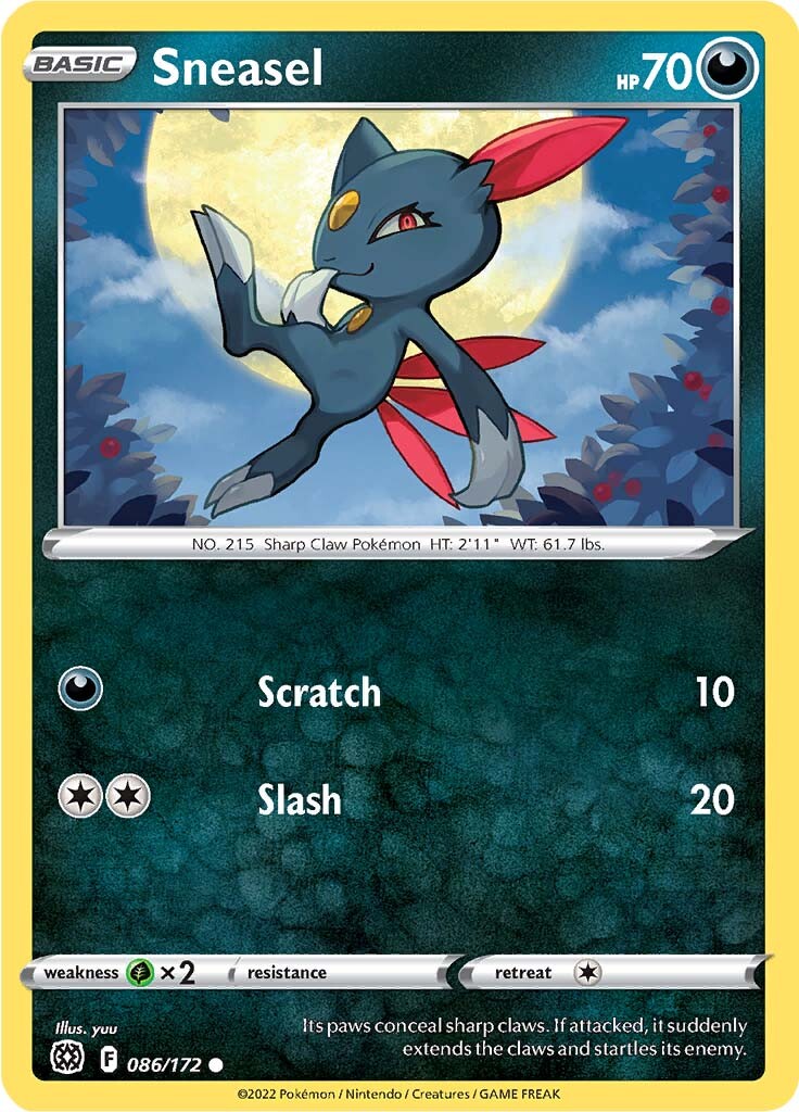 Sneasel (086/172) [Sword & Shield: Brilliant Stars] | Amazing Games TCG