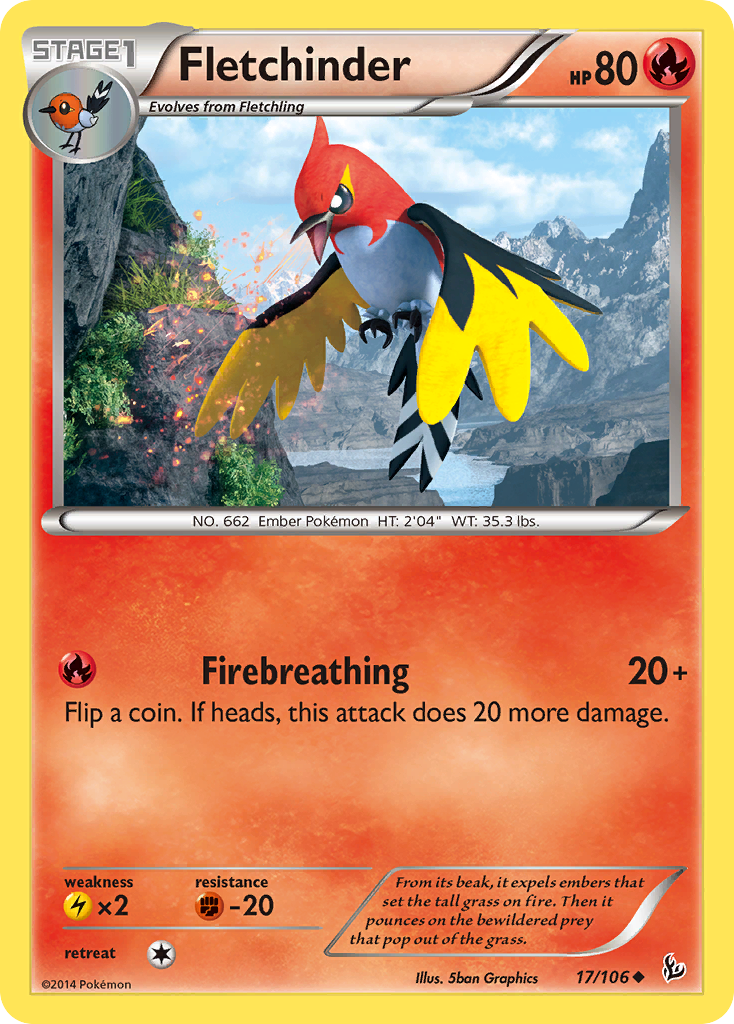 Fletchinder (17/106) [XY: Flashfire] | Amazing Games TCG