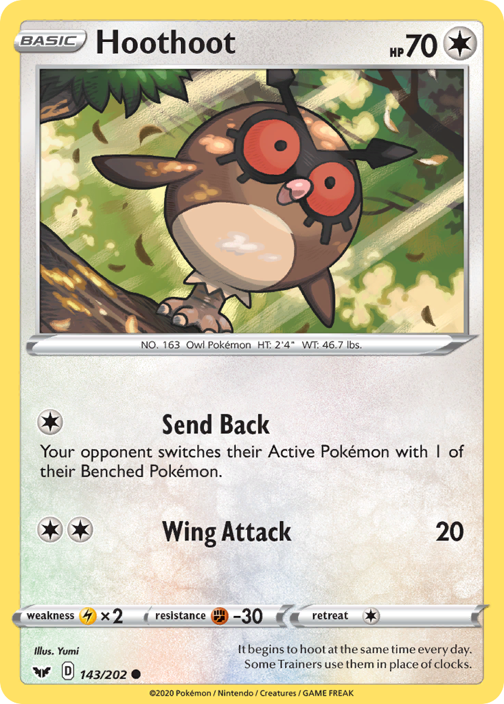 Hoothoot (143/202) [Sword & Shield: Base Set] | Amazing Games TCG