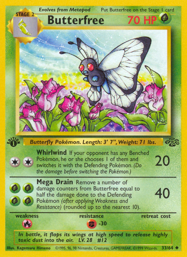 Butterfree (33/64) [Jungle 1st Edition] | Amazing Games TCG