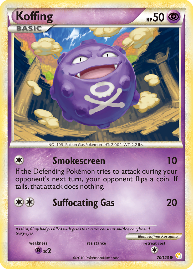 Koffing (70/123) [HeartGold & SoulSilver: Base Set] | Amazing Games TCG