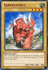 Sabersaurus (Red) [Duelist League Promo] [DL16-EN001] | Amazing Games TCG