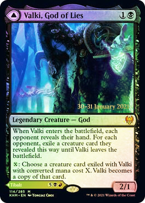 Valki, God of Lies // Tibalt, Cosmic Impostor  [Kaldheim Prerelease Promos] | Amazing Games TCG