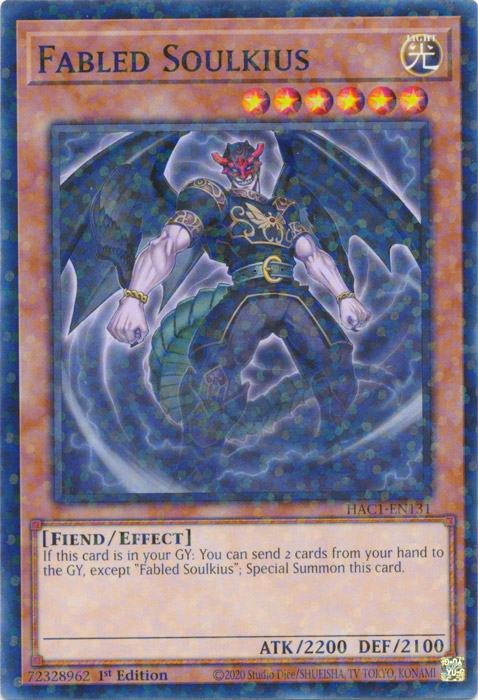 Fabled Soulkius (Duel Terminal) [HAC1-EN131] Parallel Rare | Amazing Games TCG