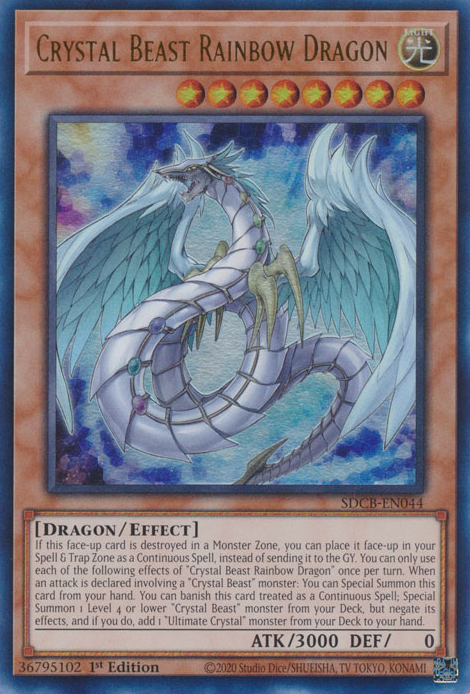 Crystal Beast Rainbow Dragon [SDCB-EN044] Ultra Rare | Amazing Games TCG