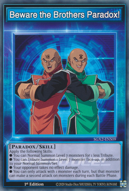 Beware the Brothers Paradox! [SGX2-ENS09] Common | Amazing Games TCG