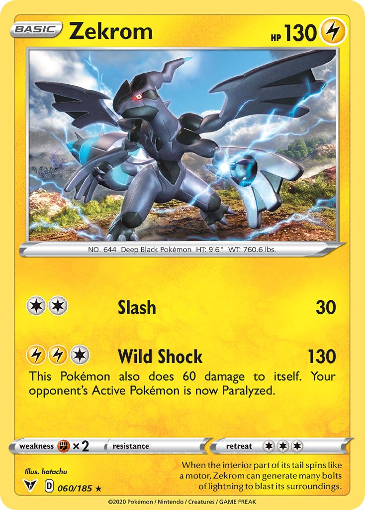 Zekrom (060/185) (Cosmos Holo) [Sword & Shield: Black Star Promos] | Amazing Games TCG