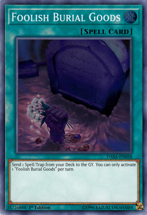 Foolish Burial Goods [DASA-EN058] Super Rare | Amazing Games TCG