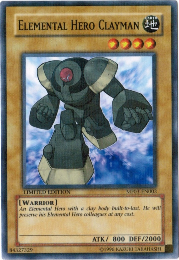 Elemental Hero Clayman [MF03-EN003] Parallel Rare | Amazing Games TCG