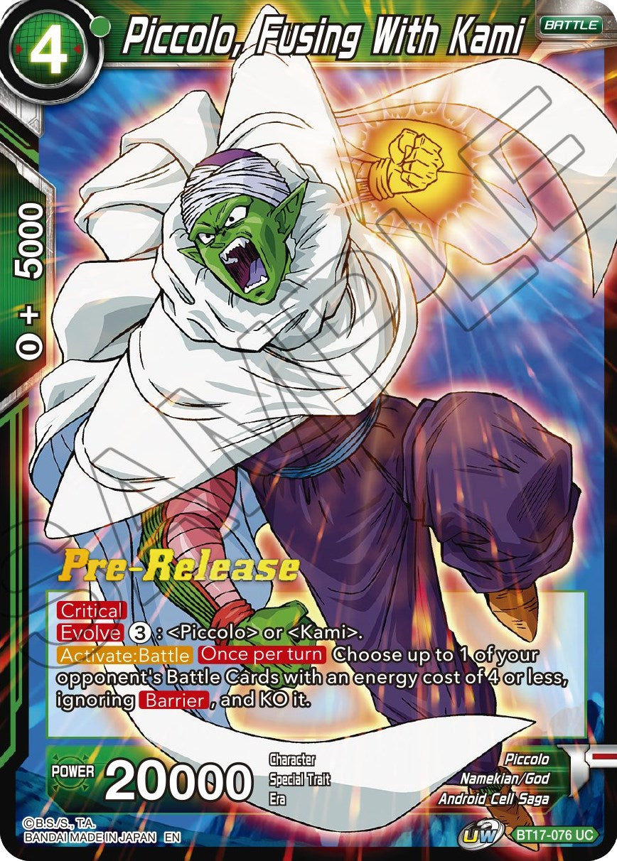 Piccolo, Fusing With Kami (BT17-076) [Ultimate Squad Prerelease Promos] | Amazing Games TCG