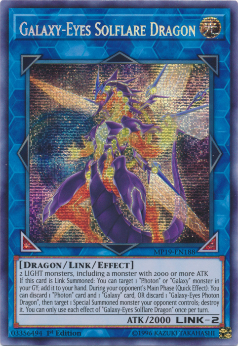 Galaxy-Eyes Solflare Dragon [MP19-EN188] Prismatic Secret Rare | Amazing Games TCG