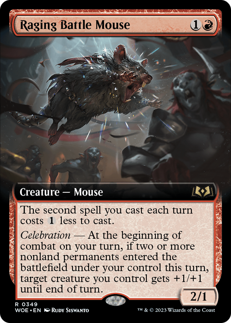 Raging Battle Mouse (Extended Art) [Wilds of Eldraine] | Amazing Games TCG