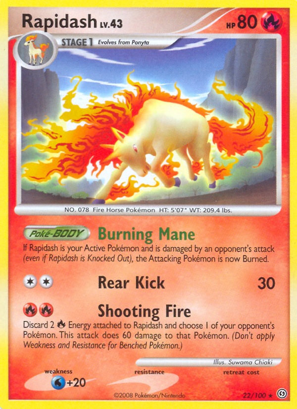 Rapidash (22/100) [Diamond & Pearl: Stormfront] | Amazing Games TCG