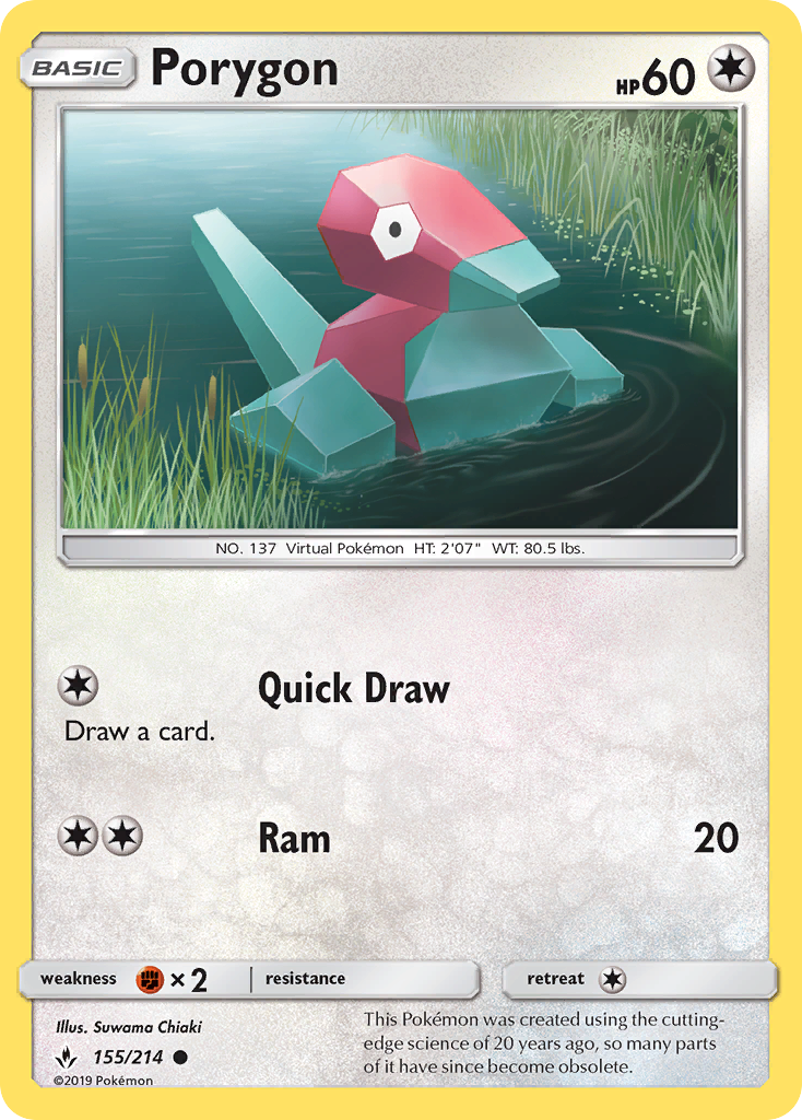 Porygon (155/214) [Sun & Moon: Unbroken Bonds] | Amazing Games TCG