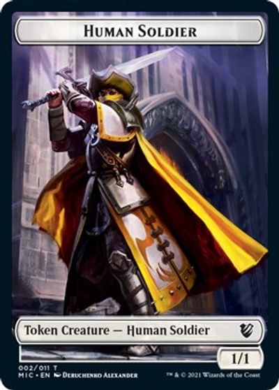 Eldrazi Spawn // Human Soldier Double-Sided Token [Innistrad: Midnight Hunt Commander Tokens] | Amazing Games TCG