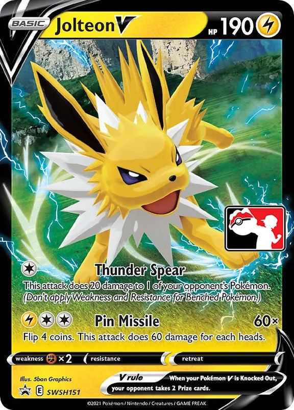 Jolteon V (SWSH151) [Prize Pack Series One] | Amazing Games TCG