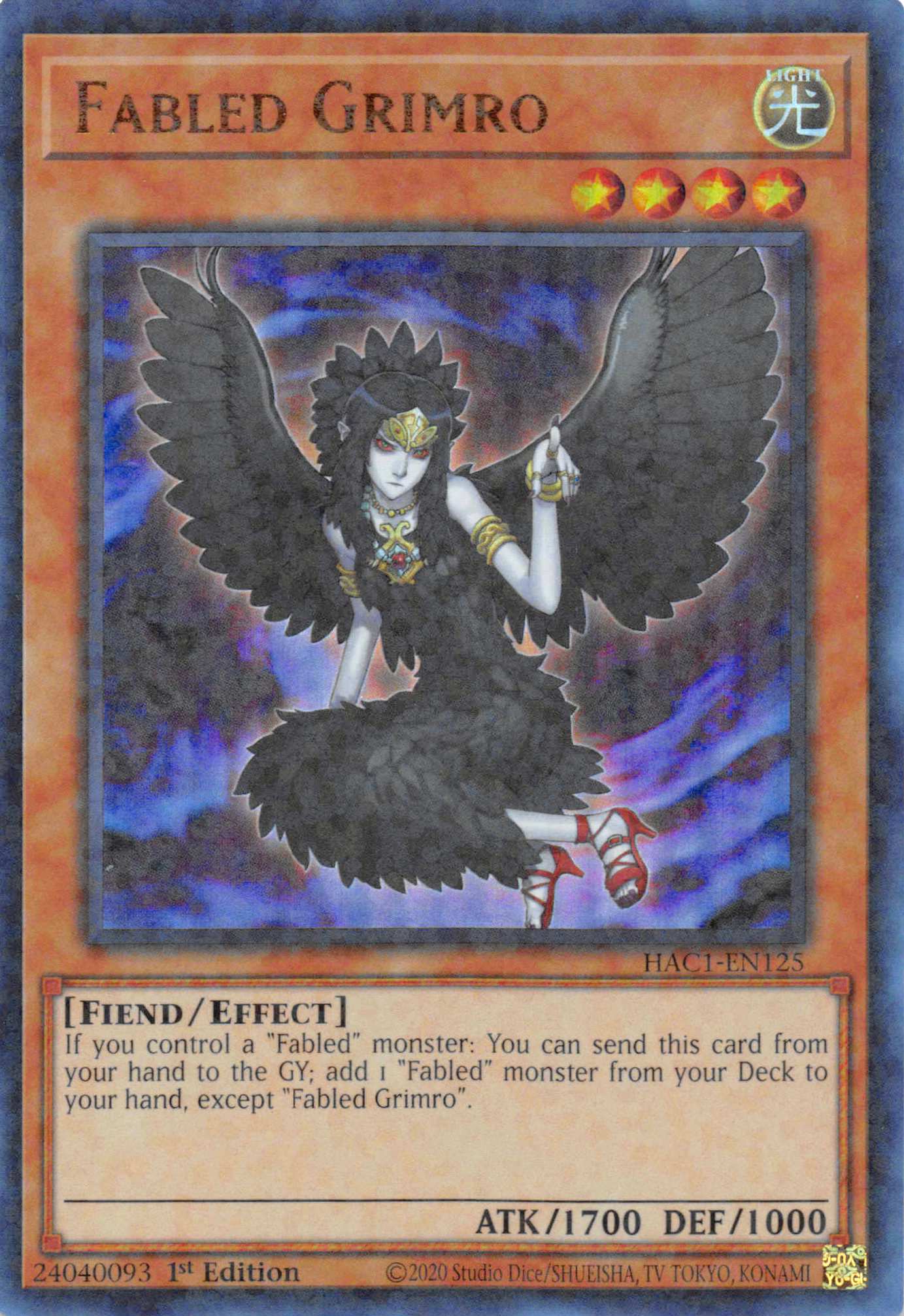 Fabled Grimro (Duel Terminal) [HAC1-EN125] Parallel Rare | Amazing Games TCG