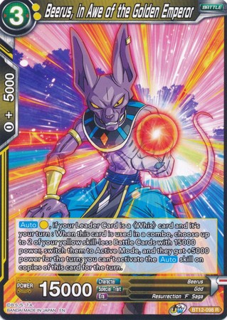 Beerus, in Awe of the Golden Emperor (BT12-098) [Vicious Rejuvenation] | Amazing Games TCG
