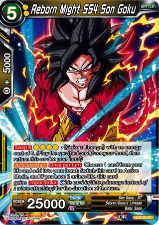 Reborn Might SS4 Son Goku (Starter Deck - The Crimson Saiyan) [SD5-04] | Amazing Games TCG