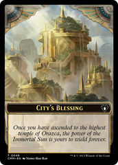 City's Blessing // Construct (0075) Double-Sided Token [Commander Masters Tokens] | Amazing Games TCG