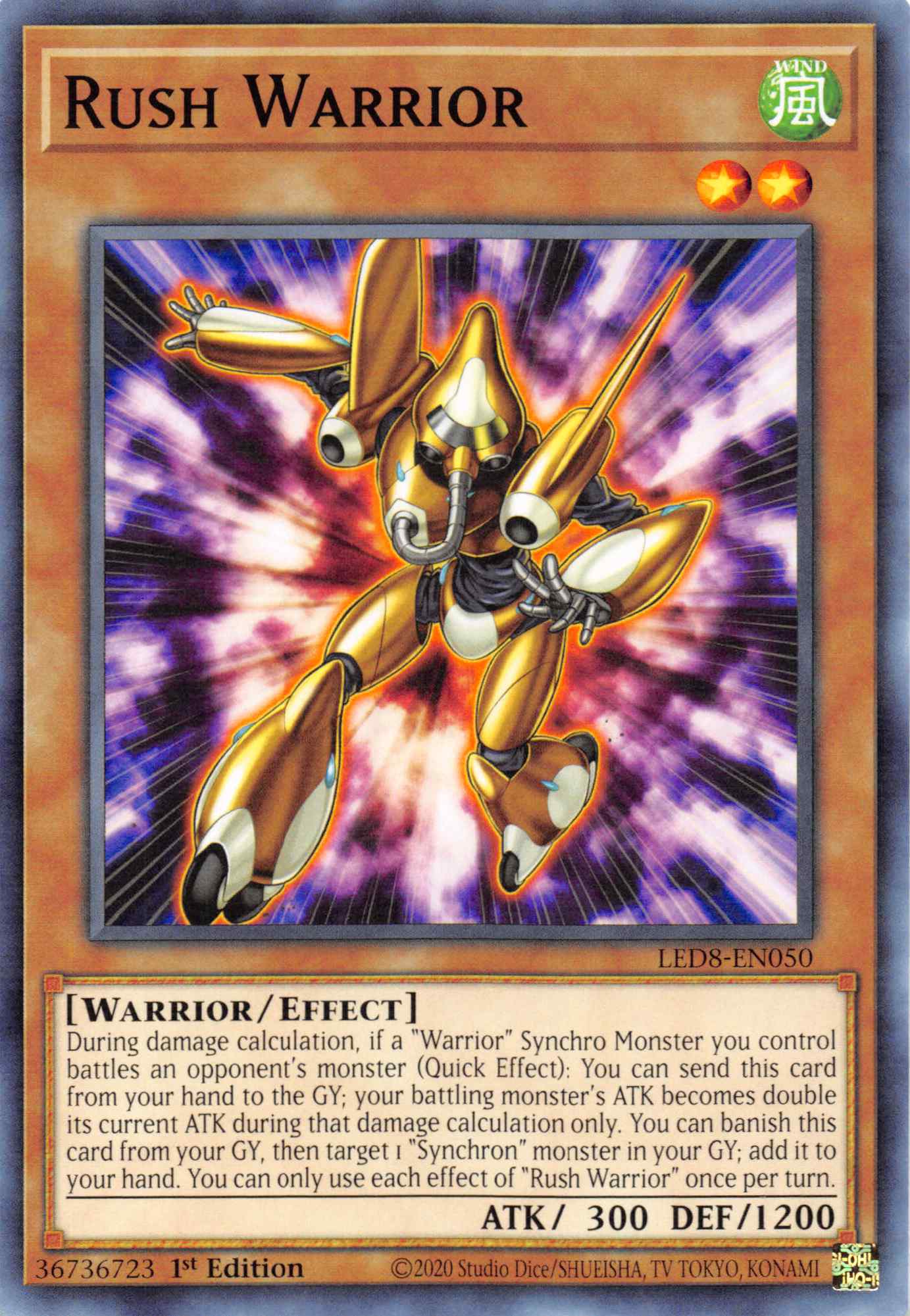 Rush Warrior [LED8-EN050] Common | Amazing Games TCG