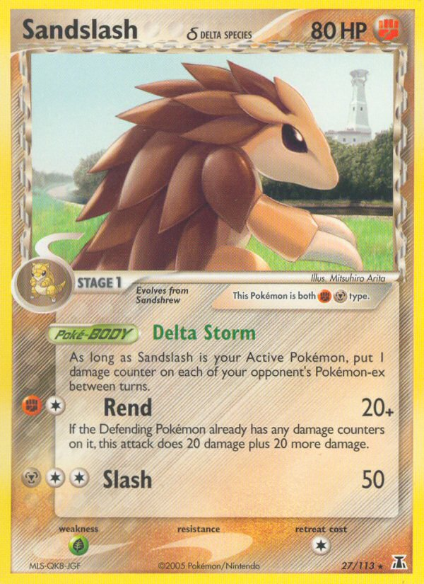 Sandslash (27/113) (Delta Species) [EX: Delta Species] | Amazing Games TCG