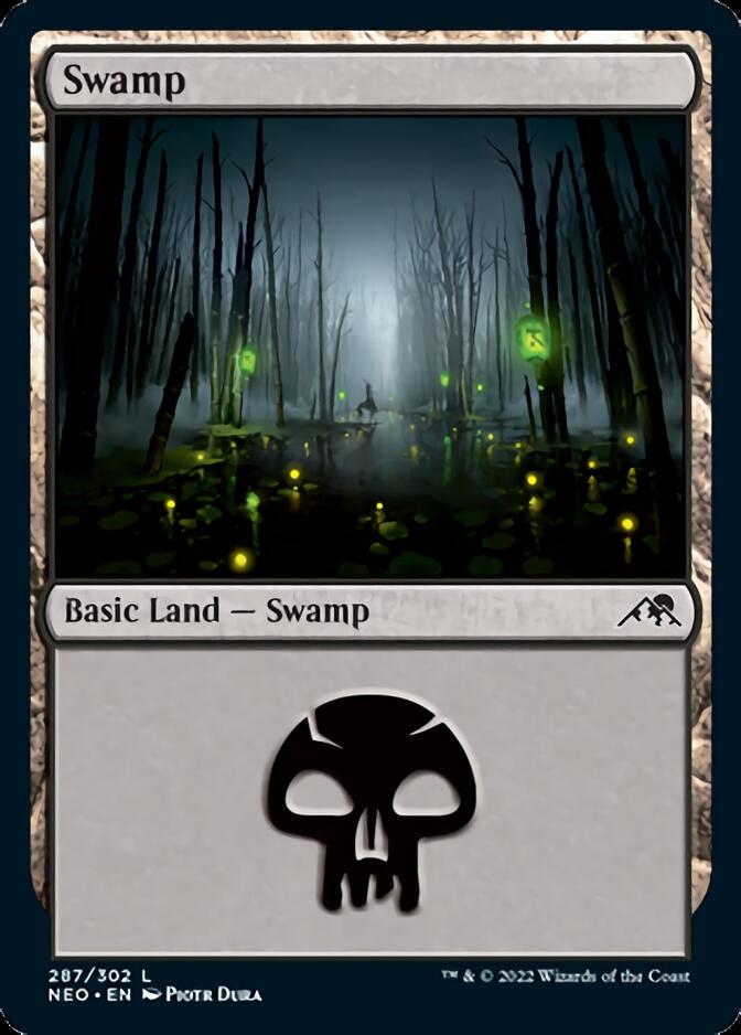 Swamp (287) [Kamigawa: Neon Dynasty] | Amazing Games TCG