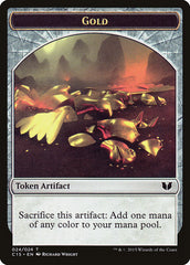 Gold // Knight (005) Double-Sided Token [Commander 2015 Tokens] | Amazing Games TCG