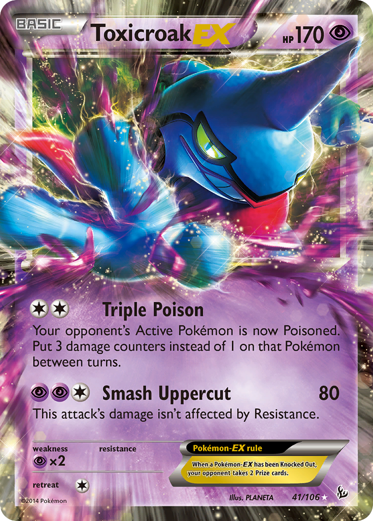 Toxicroak EX (41/106) [XY: Flashfire] | Amazing Games TCG