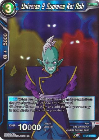 Universe 9 Supreme Kai Roh (Reprint) (TB1-034) [Battle Evolution Booster] | Amazing Games TCG