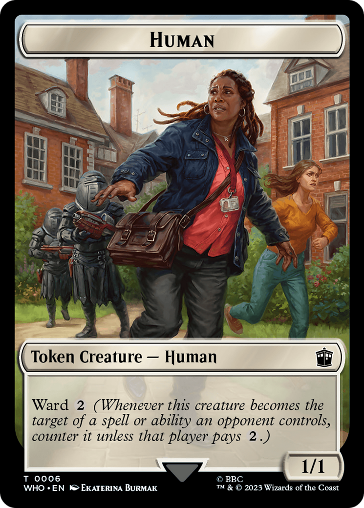 Human (0006) // Clue (0022) Double-Sided Token [Doctor Who Tokens] | Amazing Games TCG