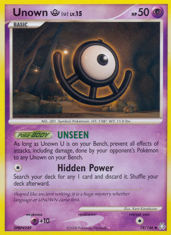 Unown U (78/146) [Diamond & Pearl: Legends Awakened] | Amazing Games TCG