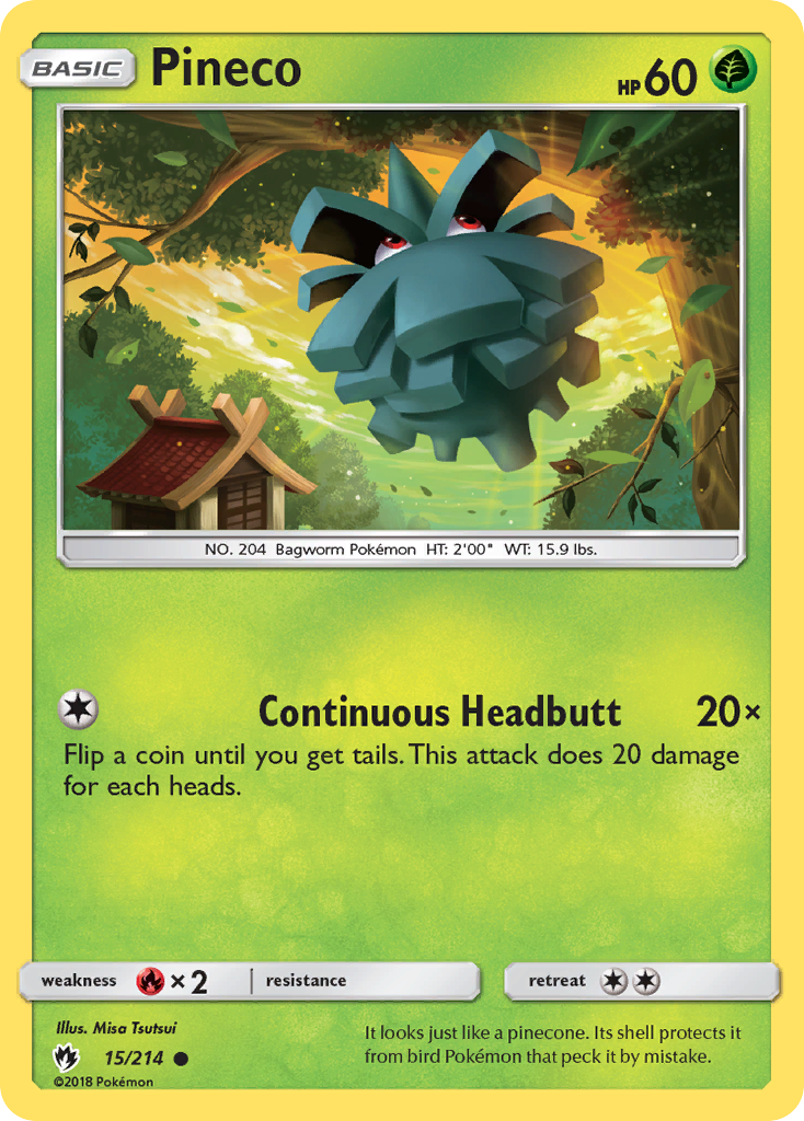 Pineco (15/214) [Sun & Moon: Lost Thunder] | Amazing Games TCG