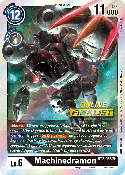 Machinedramon [BT2-066] (Online Finalist) [Release Special Booster Ver.1.0 Promos] | Amazing Games TCG