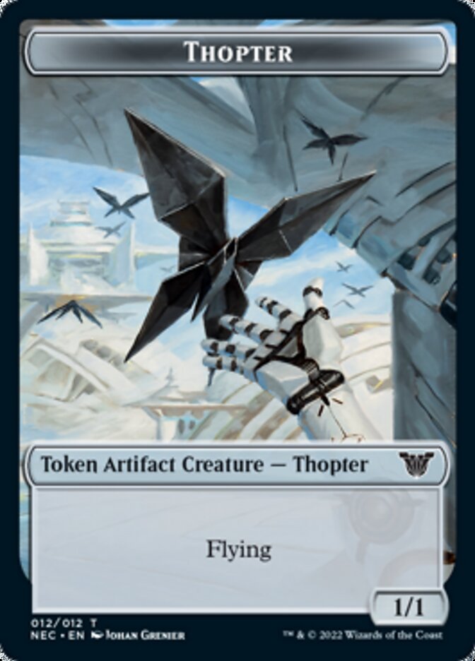 Thopter // Spirit (002) Double-sided Token [Kamigawa: Neon Dynasty Commander Tokens] | Amazing Games TCG