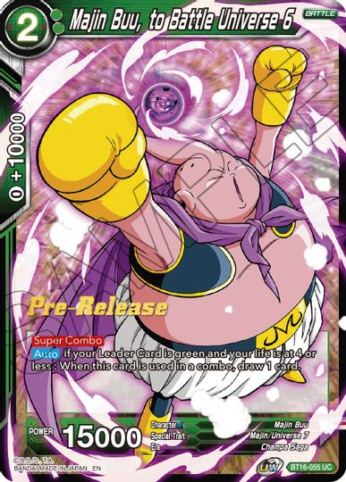 Majin Buu, to Battle Universe 6 (BT16-055) [Realm of the Gods Prerelease Promos] | Amazing Games TCG