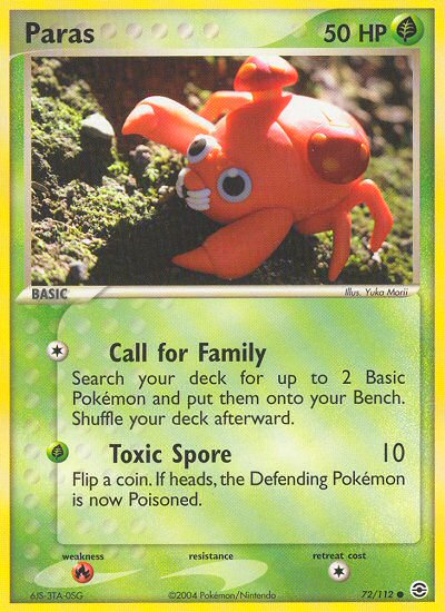 Paras (72/112) [EX: FireRed & LeafGreen] | Amazing Games TCG