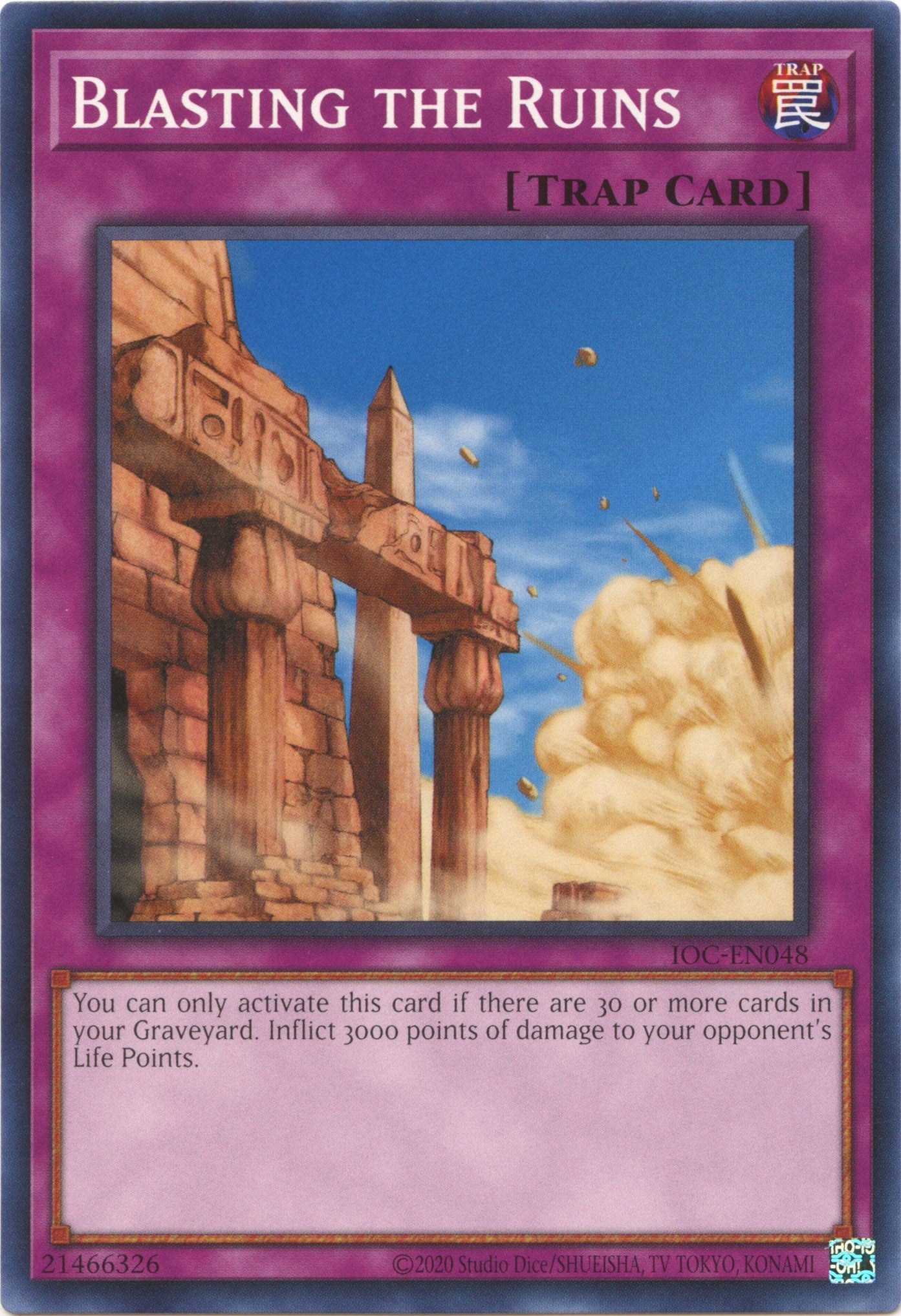 Blasting the Ruins (25th Anniversary) [IOC-EN048] Common | Amazing Games TCG