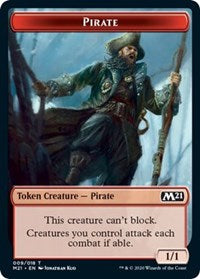 Pirate // Weird Double-sided Token [Core Set 2021 Tokens] | Amazing Games TCG