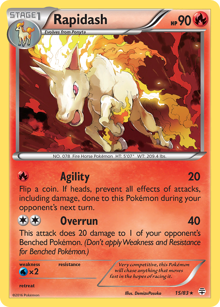 Rapidash (15/83) [XY: Generations] | Amazing Games TCG