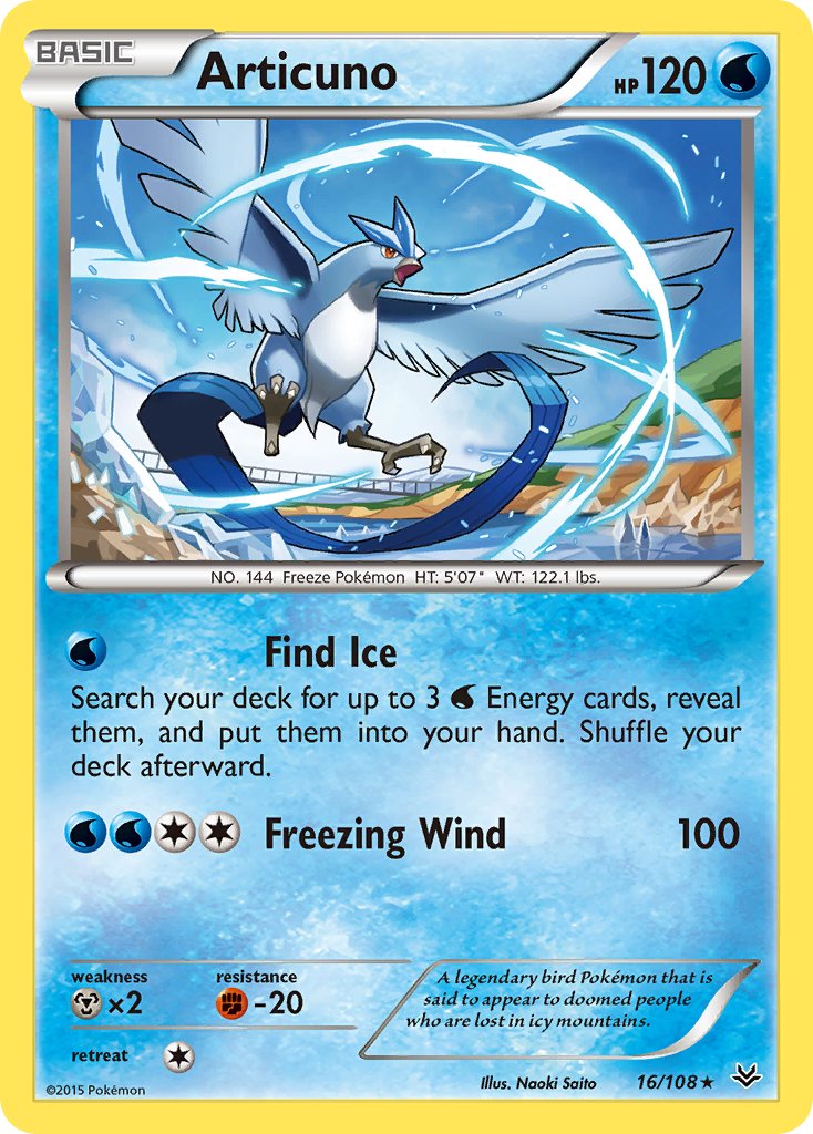 Articuno (16/108) (Theme Deck Exclusive) [XY: Roaring Skies] | Amazing Games TCG