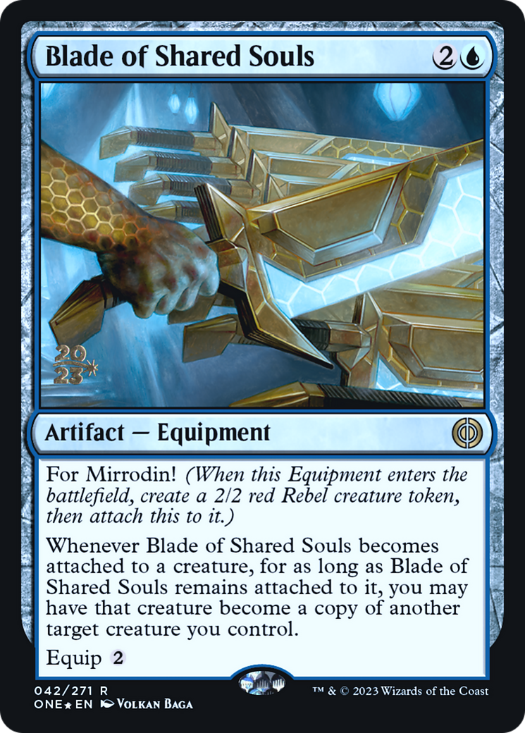 Blade of Shared Souls [Phyrexia: All Will Be One Prerelease Promos] | Amazing Games TCG