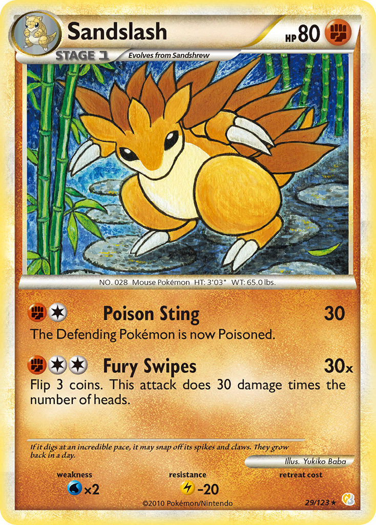 Sandslash (29/123) [HeartGold & SoulSilver: Base Set] | Amazing Games TCG