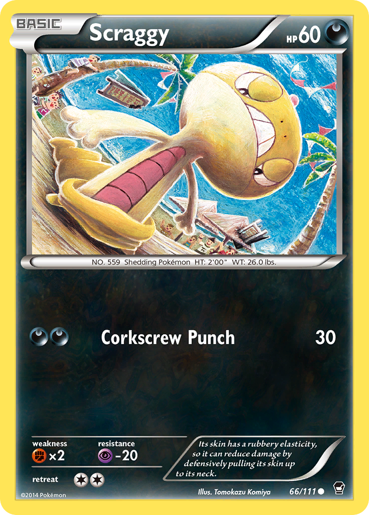 Scraggy (66/111) [XY: Furious Fists] | Amazing Games TCG