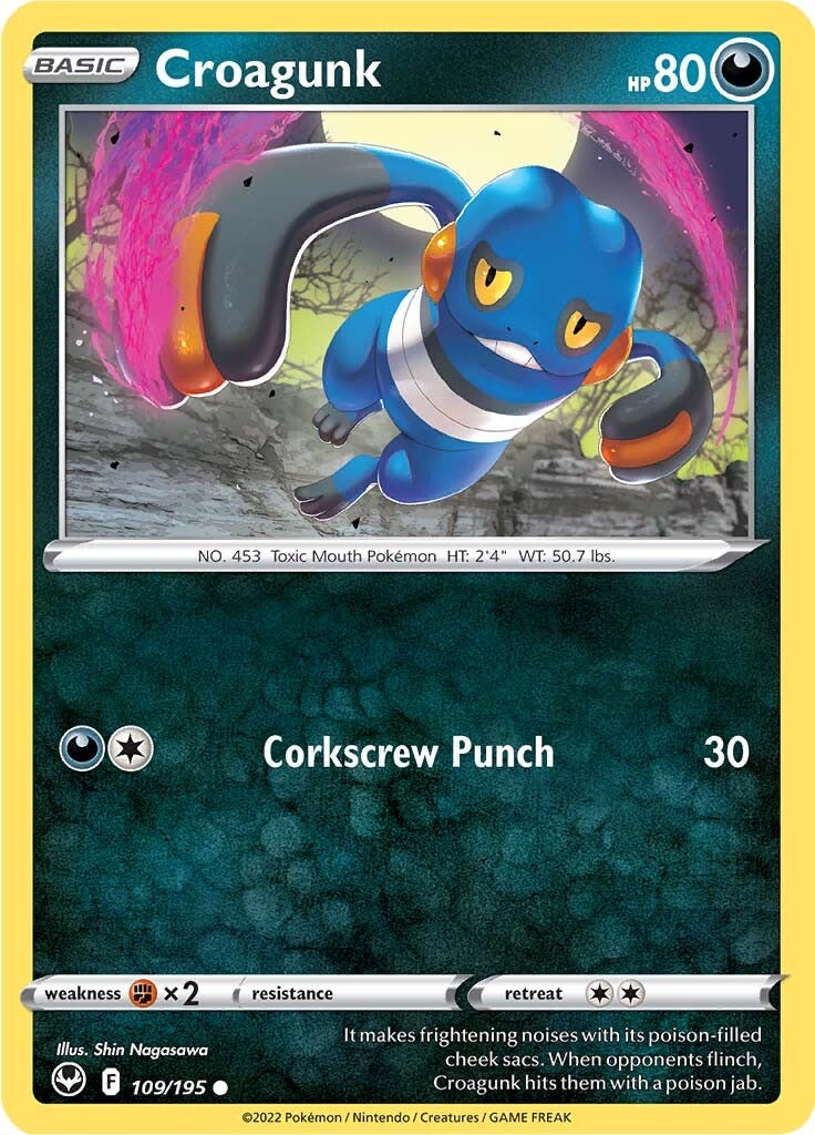 Croagunk (109/195) [Sword & Shield: Silver Tempest] | Amazing Games TCG