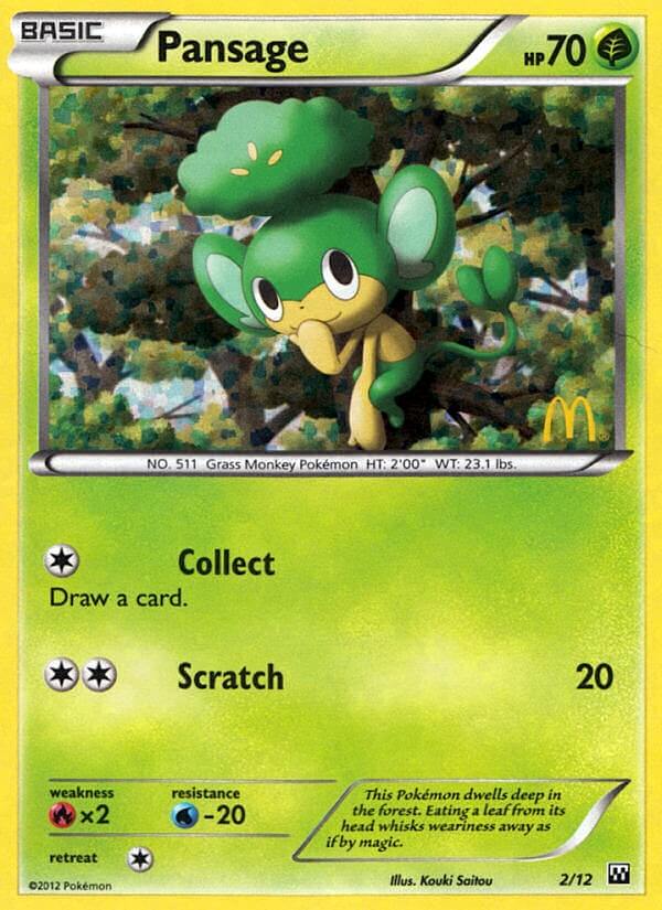 Pansage (2/12) [McDonald's Promos: 2012 Collection] | Amazing Games TCG