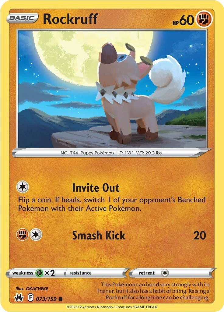 Rockruff (073/159) [Sword & Shield: Crown Zenith] | Amazing Games TCG